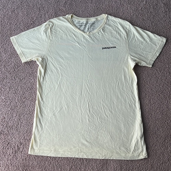 Patagonia Organic Cotton Yellow Logo Tee - Picture 2 of 6